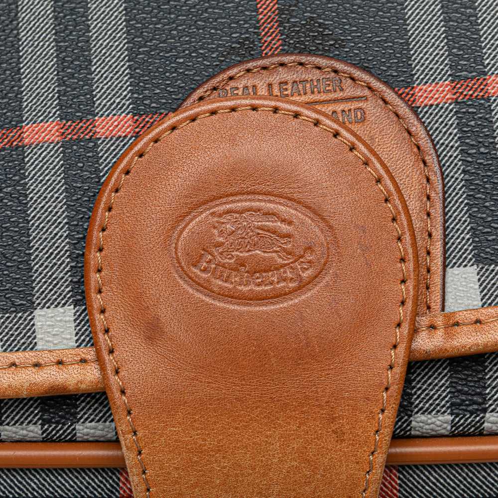 Blue Burberry Vintage Haymarket Check Saddle Bag - image 5