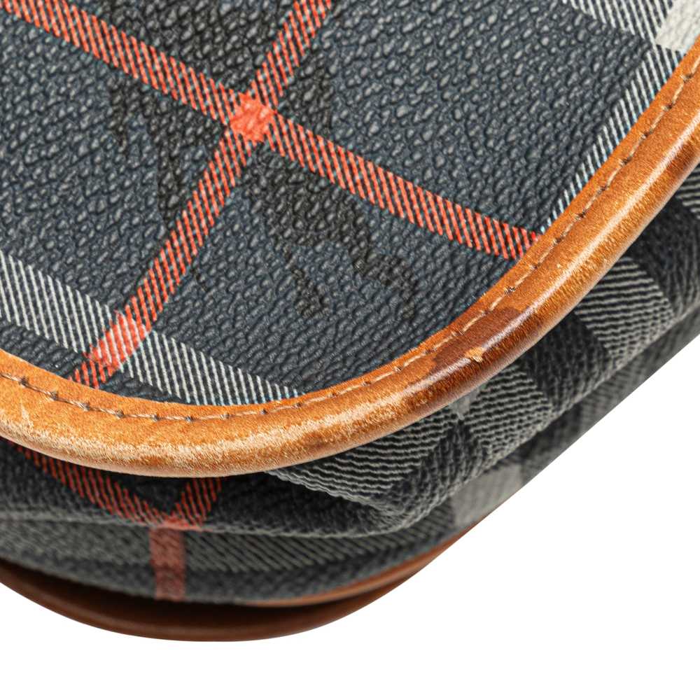 Blue Burberry Vintage Haymarket Check Saddle Bag - image 7