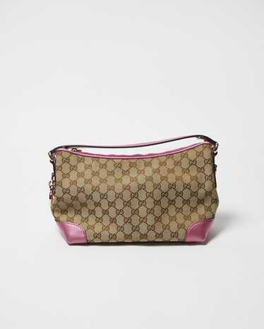 GG Canvas x Pink Leather One Shoulder Bag