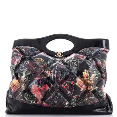 CHANEL 31 Shopping Bag Quilted Printed Puffy Leath