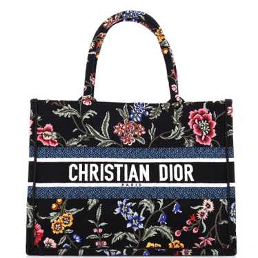 Christian Dior Book Tote Embroidered Canvas Medium