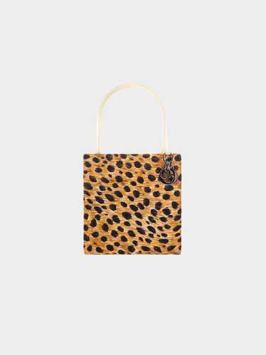 Christian Dior 1999 Cheetah Print Canvas Lady Dior