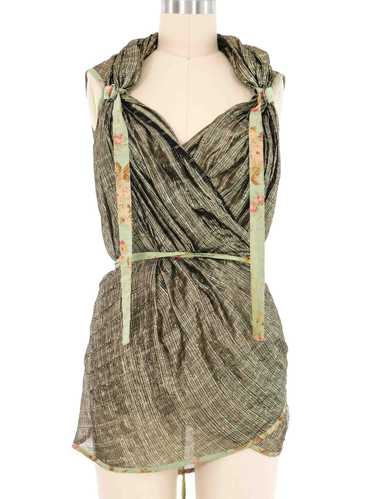 Vivienne Westwood Metallic Wrap Front Top