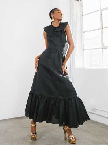 1970s Nina Ricci Ruffle Organza Gown