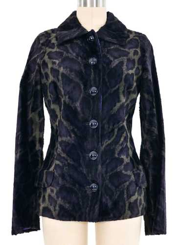 1997 Versace Couture Two Tone Faux Leopard Jacket