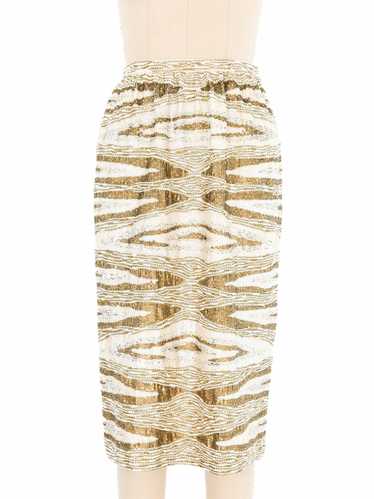 Bill Blass Metallic Beaded Skirt