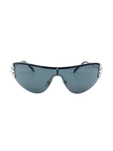 Miu Miu Rhinestone Shield Sunglasses