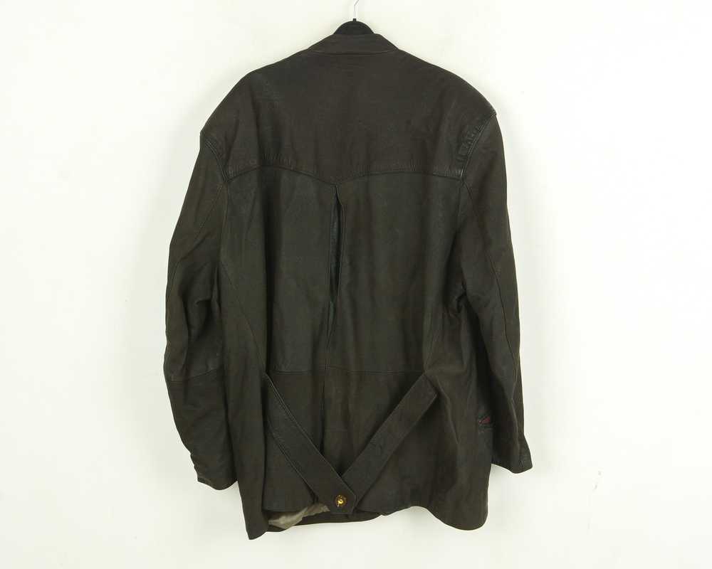 German × Leather × Vintage New Fast 4XL Genuine L… - image 3