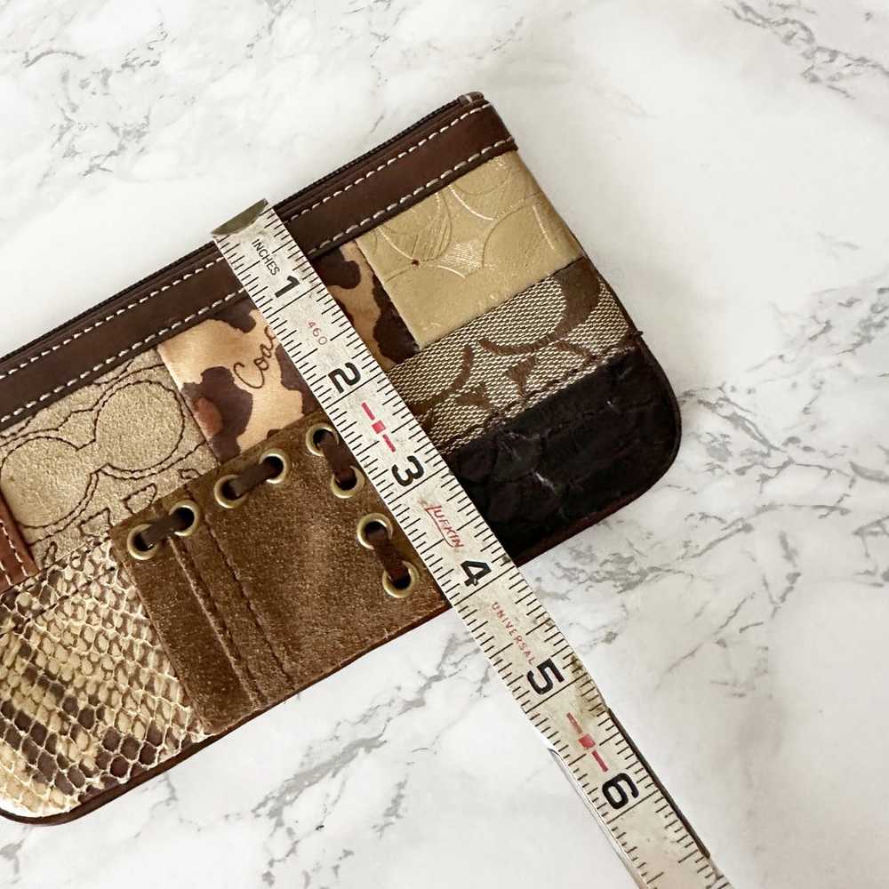 Y2K Coach Patchwork Long Leather Gold Snake Mixed… - image 11