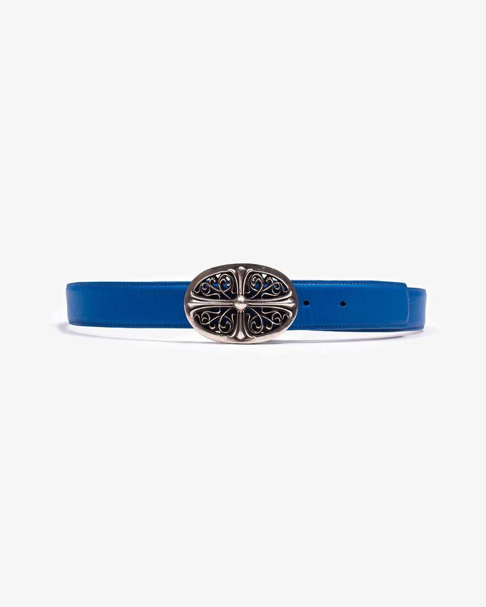 Chrome Hearts CHROME HEARTS BLUE OVAL CROSS BUCKL… - image 1