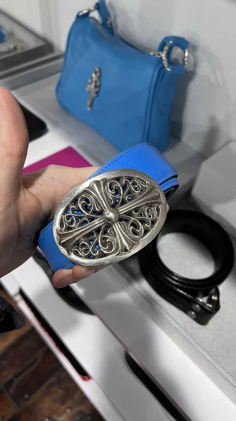 Chrome Hearts CHROME HEARTS BLUE OVAL CROSS BUCKL… - image 8