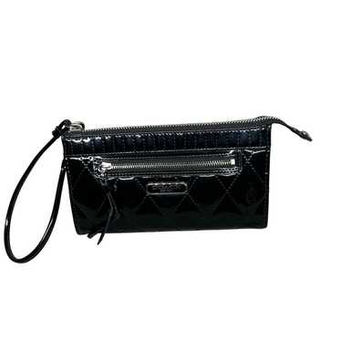 Coach Poppy Patent Black Leather Small Wristlet