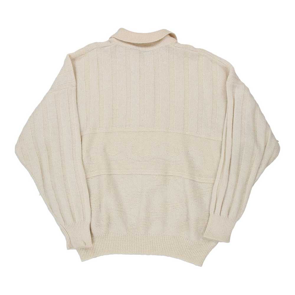 Yves Saint Laurent Collared Jumper - Large Beige … - image 2