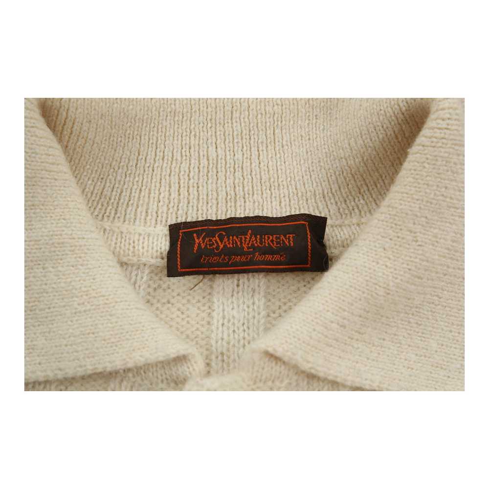 Yves Saint Laurent Collared Jumper - Large Beige … - image 3