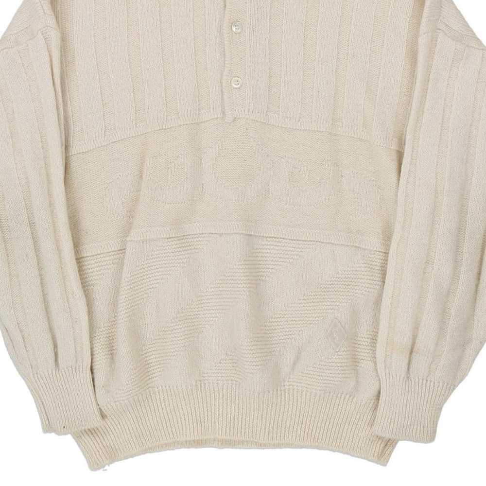 Yves Saint Laurent Collared Jumper - Large Beige … - image 7