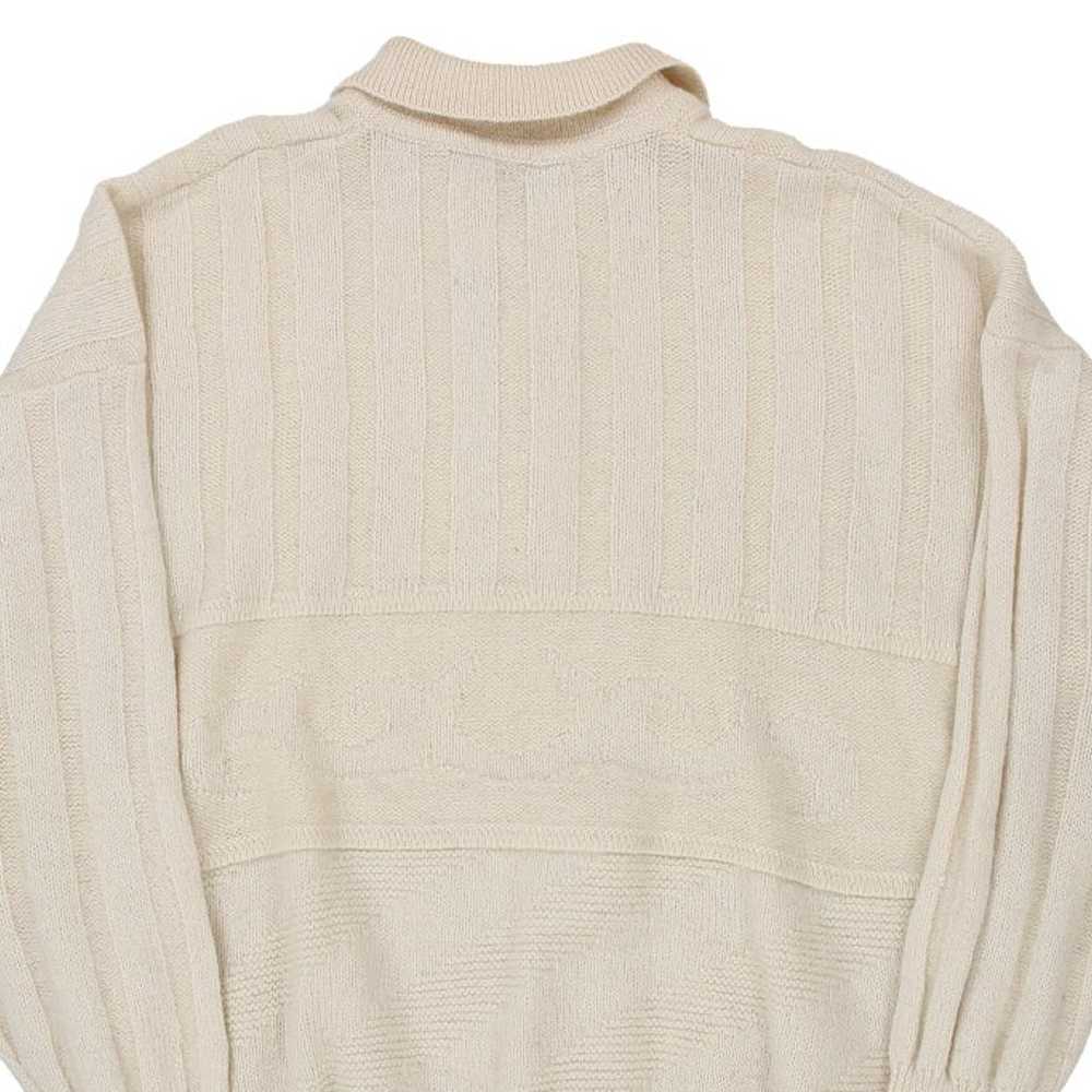 Yves Saint Laurent Collared Jumper - Large Beige … - image 8