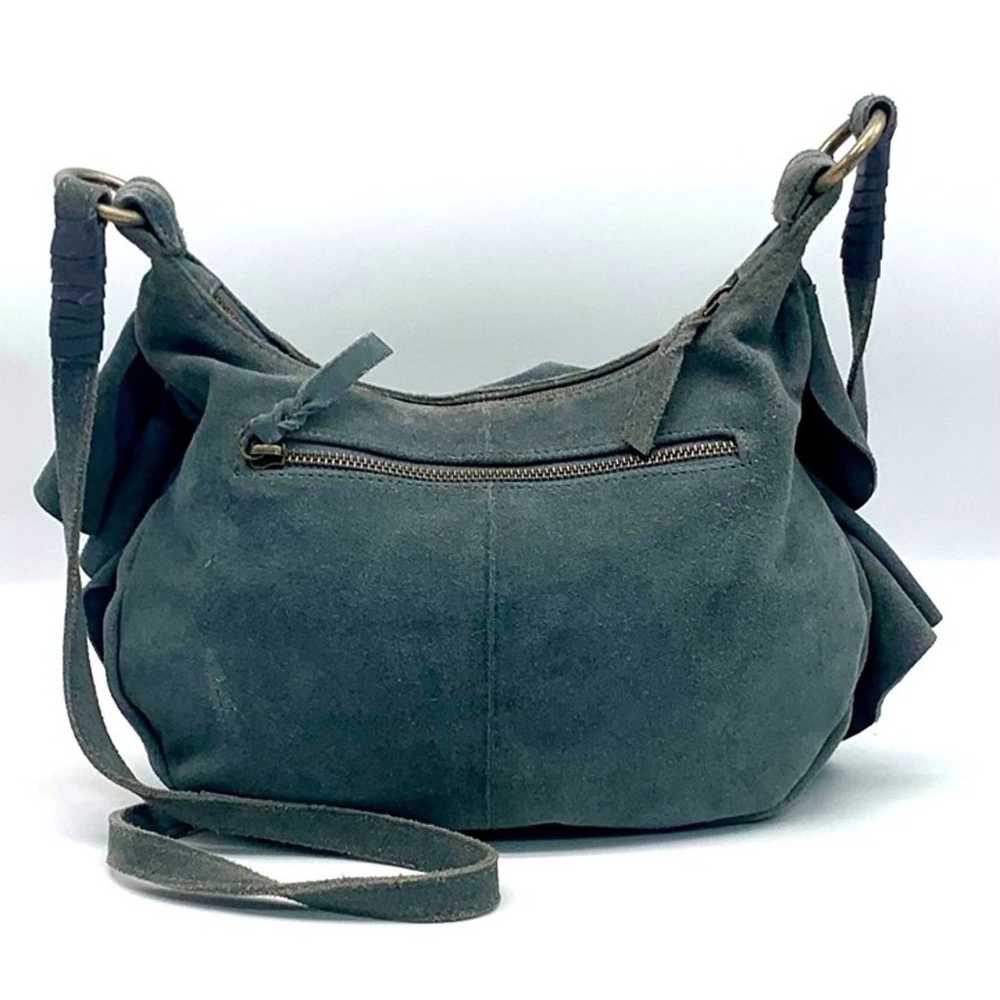 Anabaglish Dusty Blue Suede Ruffle Crossbody - image 2