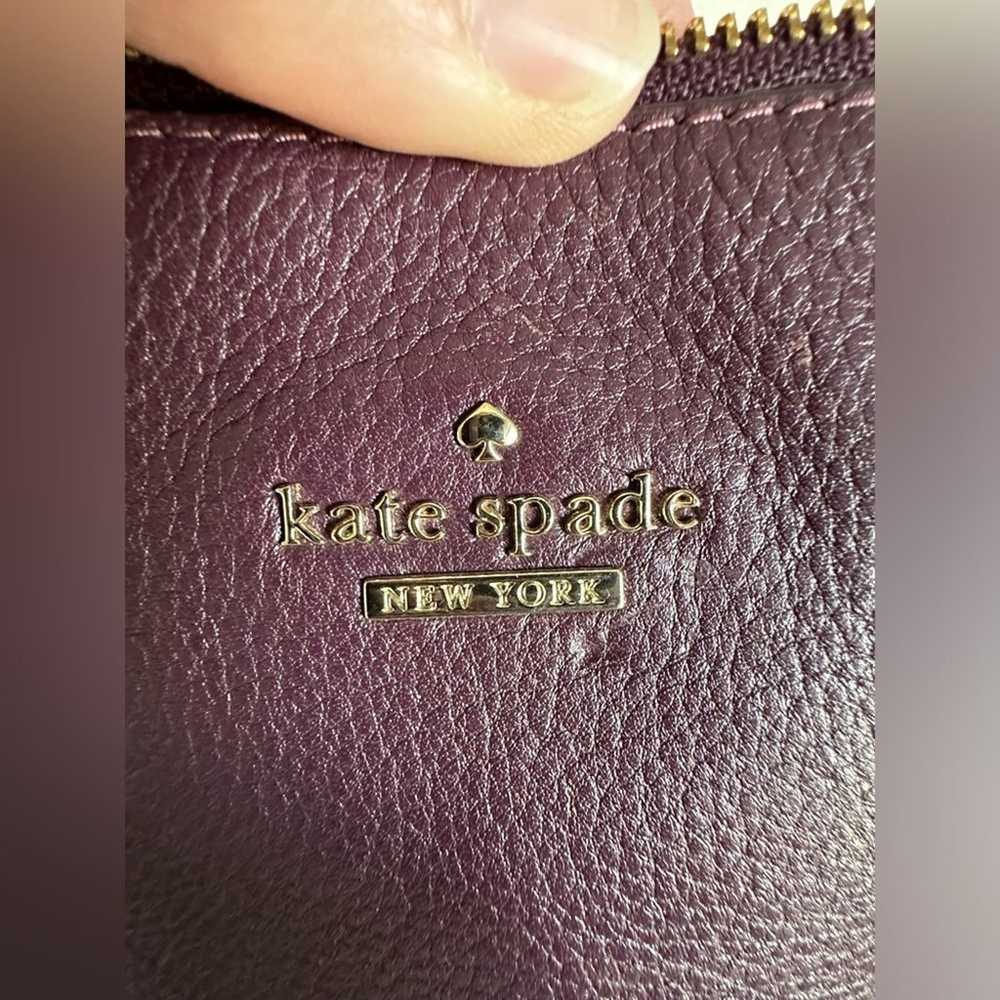 Kate Spade Pebble Leather Crossbody Plum Burgundy - image 6