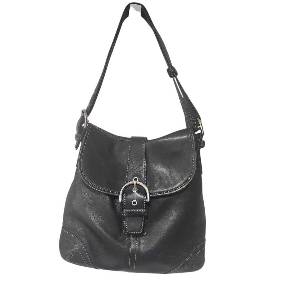 Coach Soho Crossbody Messenger Black Leather Shou… - image 1