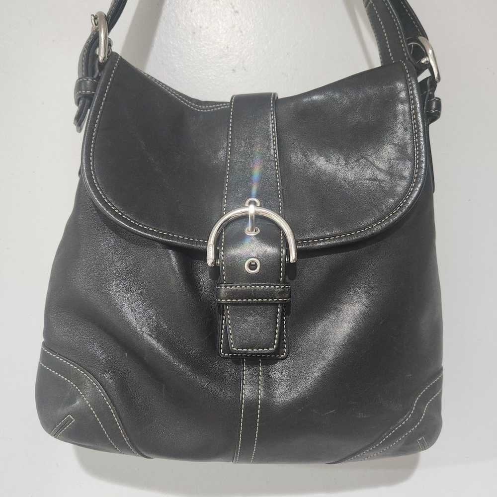 Coach Soho Crossbody Messenger Black Leather Shou… - image 4