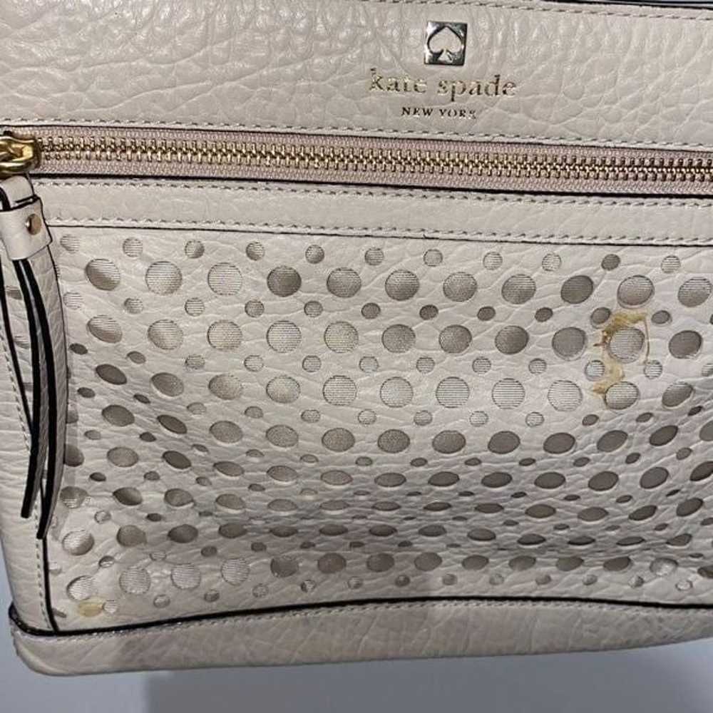 Kate Spade Cream Perri Lane Bubbles Perforated Le… - image 4