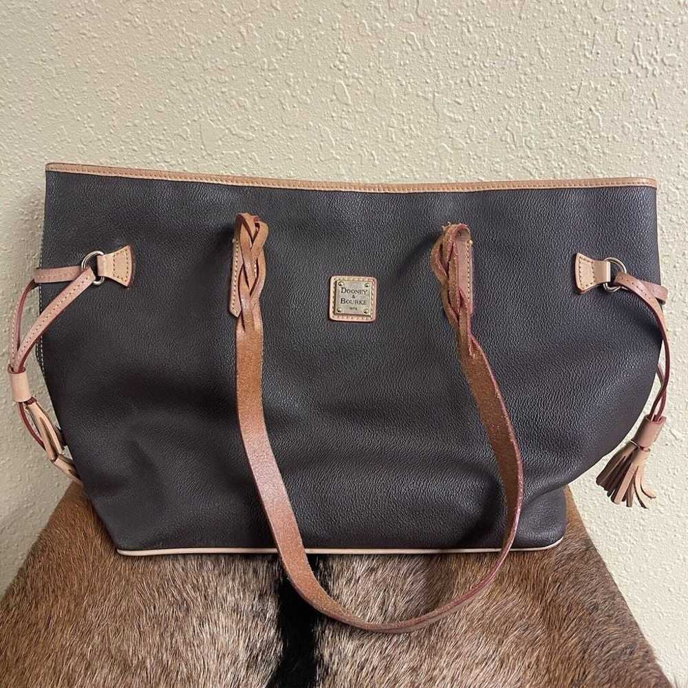 Dooney & Bourke Eva Bailey Travel Tote Bag Brown … - image 1