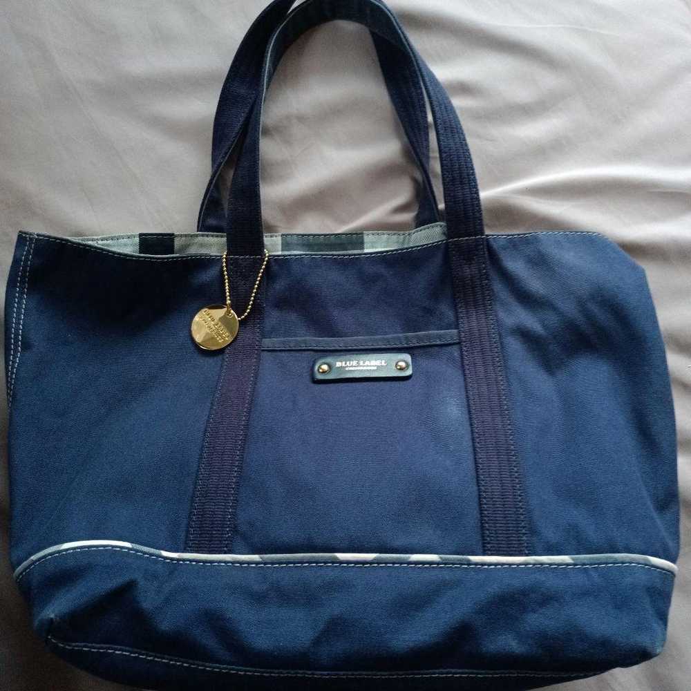 Blue Label Crestbridge Denim Reversible Tote Bag - image 1