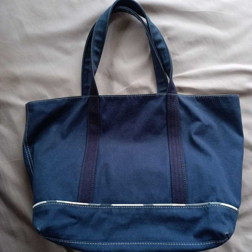 Blue Label Crestbridge Denim Reversible Tote Bag - image 2