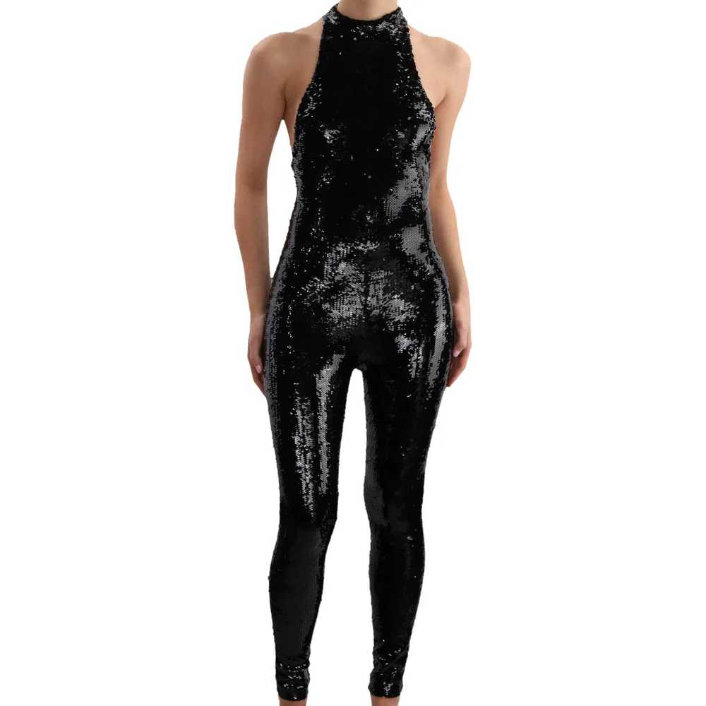 Saint Laurent Embroidered Jumpsuit - Small Black … - image 1