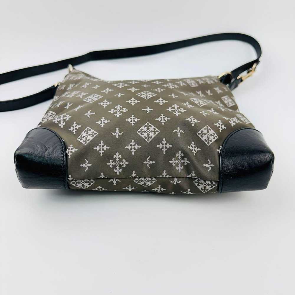 Rashit Gray Floral Shoulder Bag Nylon Logo Lightw… - image 10