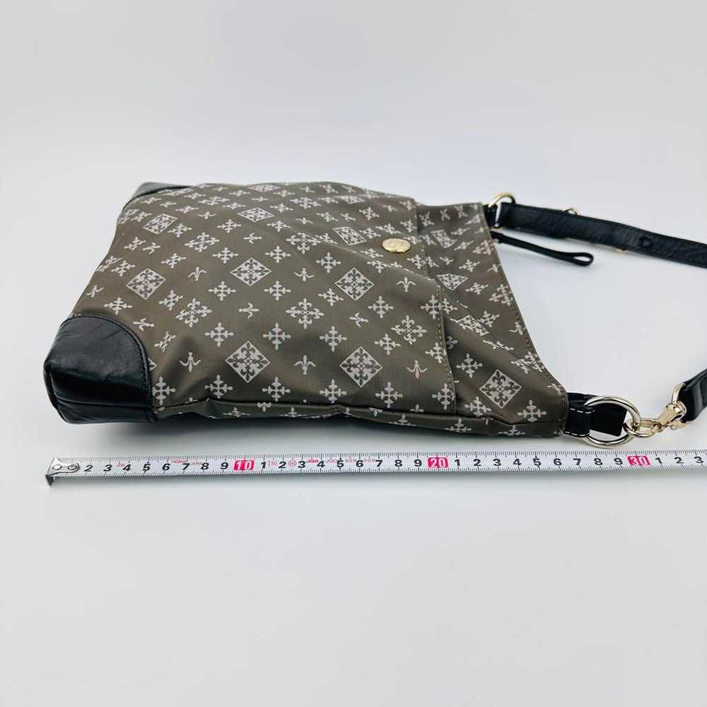 Rashit Gray Floral Shoulder Bag Nylon Logo Lightw… - image 6