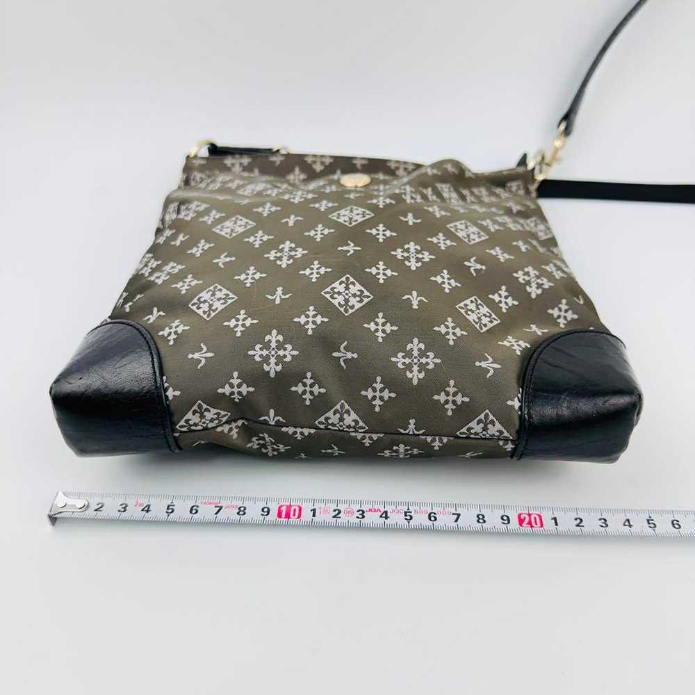 Rashit Gray Floral Shoulder Bag Nylon Logo Lightw… - image 7