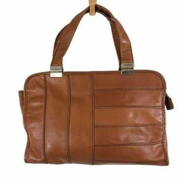 Vintage Handmade Leather Handbag Tan/Brown