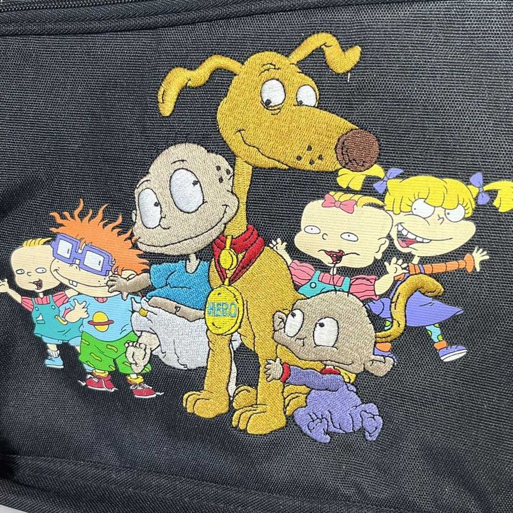 VTG Rugrats Embroidered Black Backpack EUC - image 2