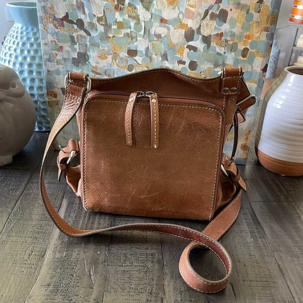 Fossil Leather Crossbody Preloved - image 2