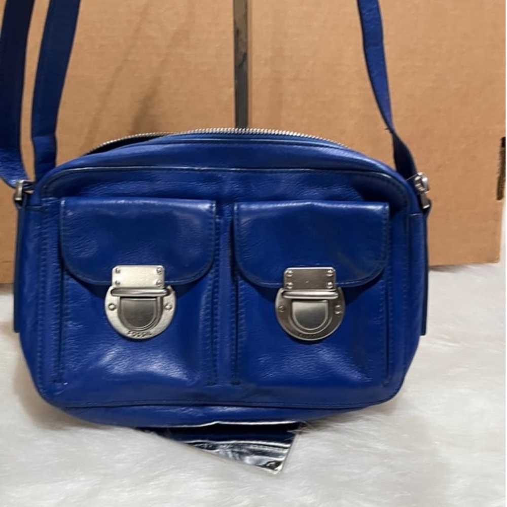 Fossil Riley Sapphire Blue Hobo Crossbody Purse, … - image 1