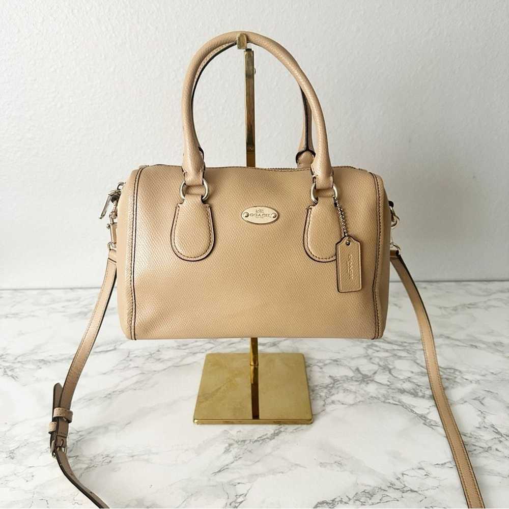 Coach Mini Bennett Satchel Crossbody Bag Beige/Nu… - image 1