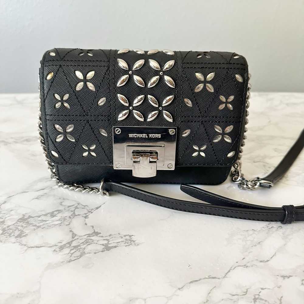 Michael Kors Black Saffiano Leather Silver Mirror… - image 2