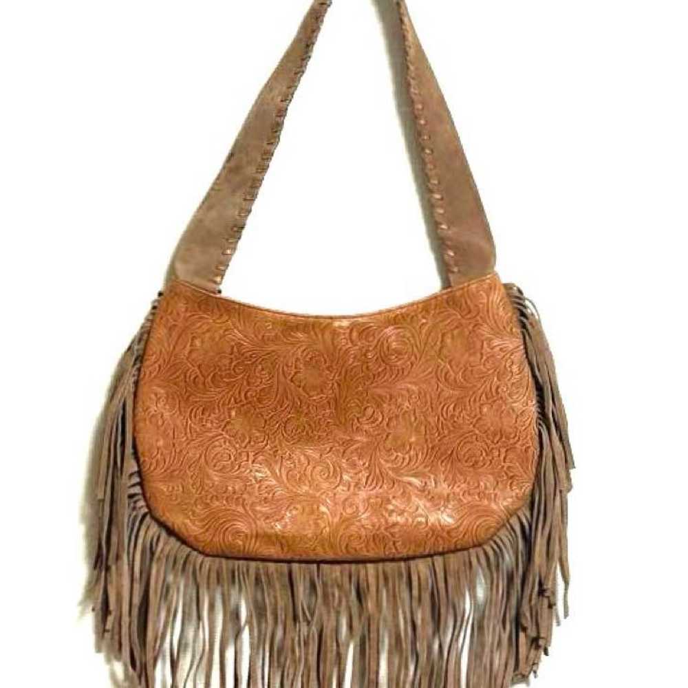 Y2K fairy grunge leather fringe bag - image 1