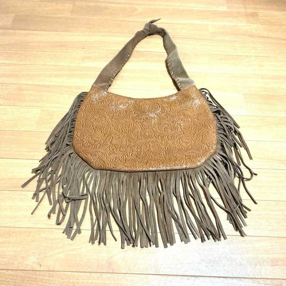 Y2K fairy grunge leather fringe bag - image 5