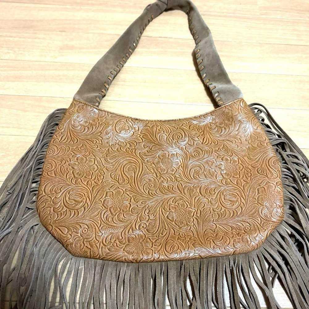 Y2K fairy grunge leather fringe bag - image 6