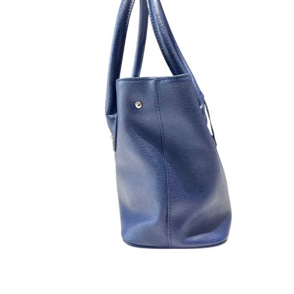 FURLA 2-way shoulder hand bag navy navy - image 3