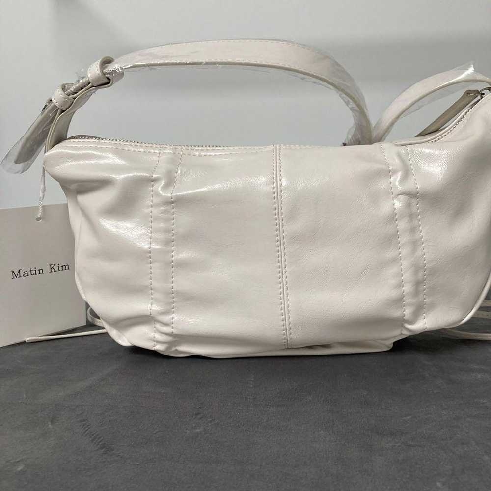 Matia Kim Half-Shirred Ribbon Round Bag White - image 3