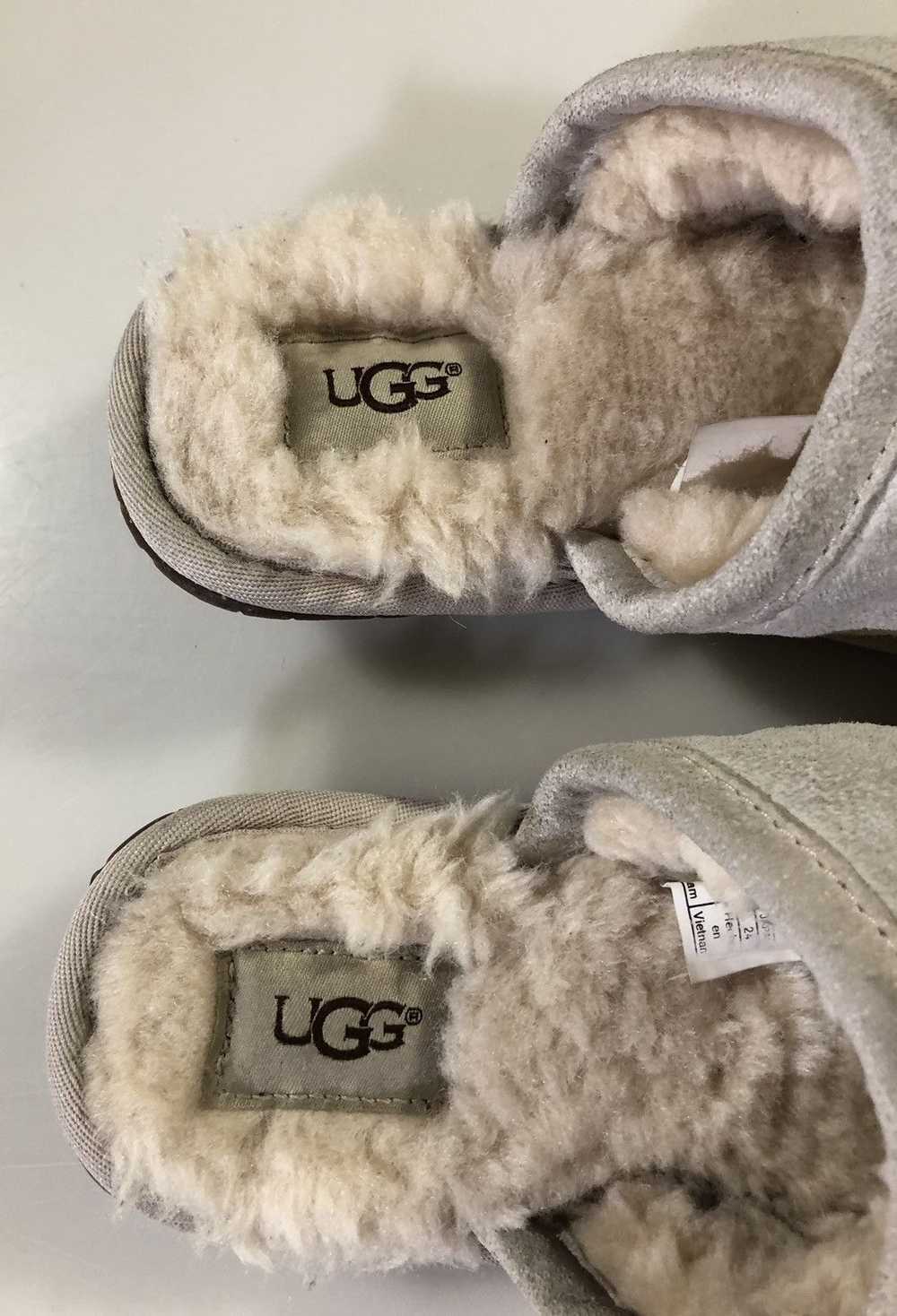 Ugg Ugg pure natural suede/wool shearling logo sl… - image 2