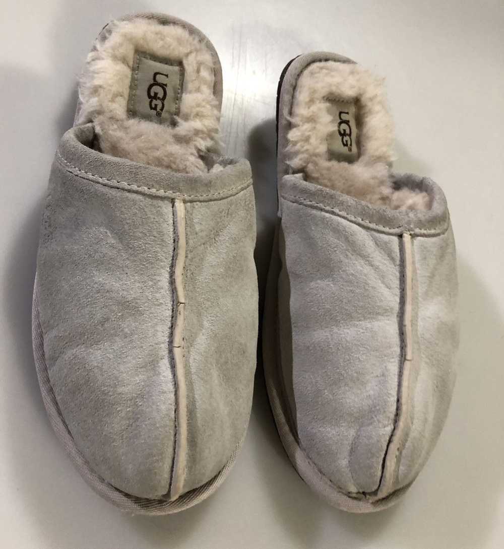 Ugg Ugg pure natural suede/wool shearling logo sl… - image 3