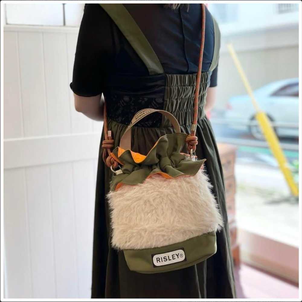 RISLEY Candy Fur Bag Olive Green - image 10