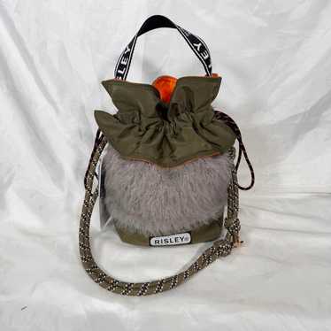 RISLEY Candy Fur Bag Olive Green - image 1