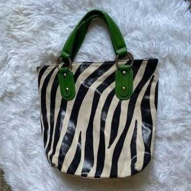 Maurizio Taiuti Handbag Genuine Leather Zebra Prin