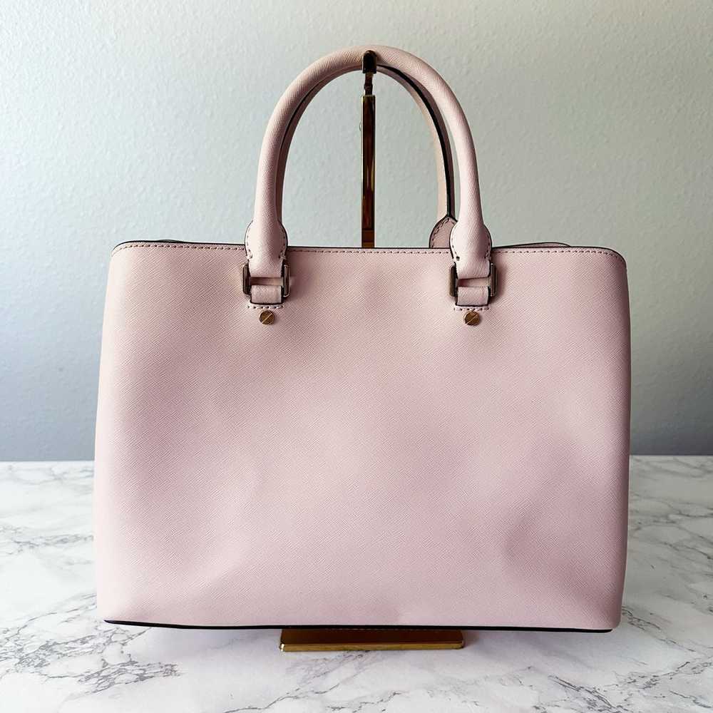 Michael Kors Pale Pink Saffiano Leather Domed Sat… - image 4