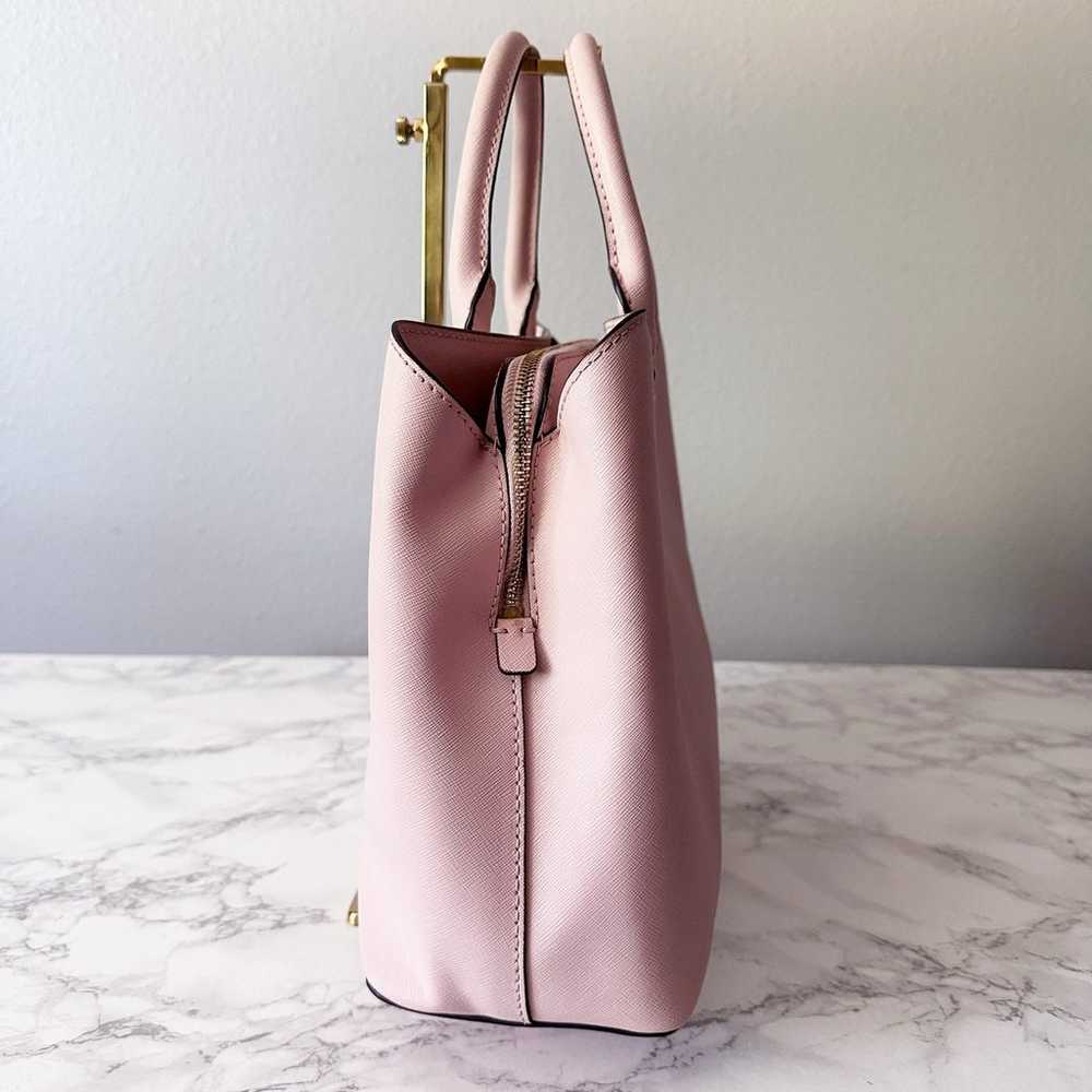 Michael Kors Pale Pink Saffiano Leather Domed Sat… - image 5